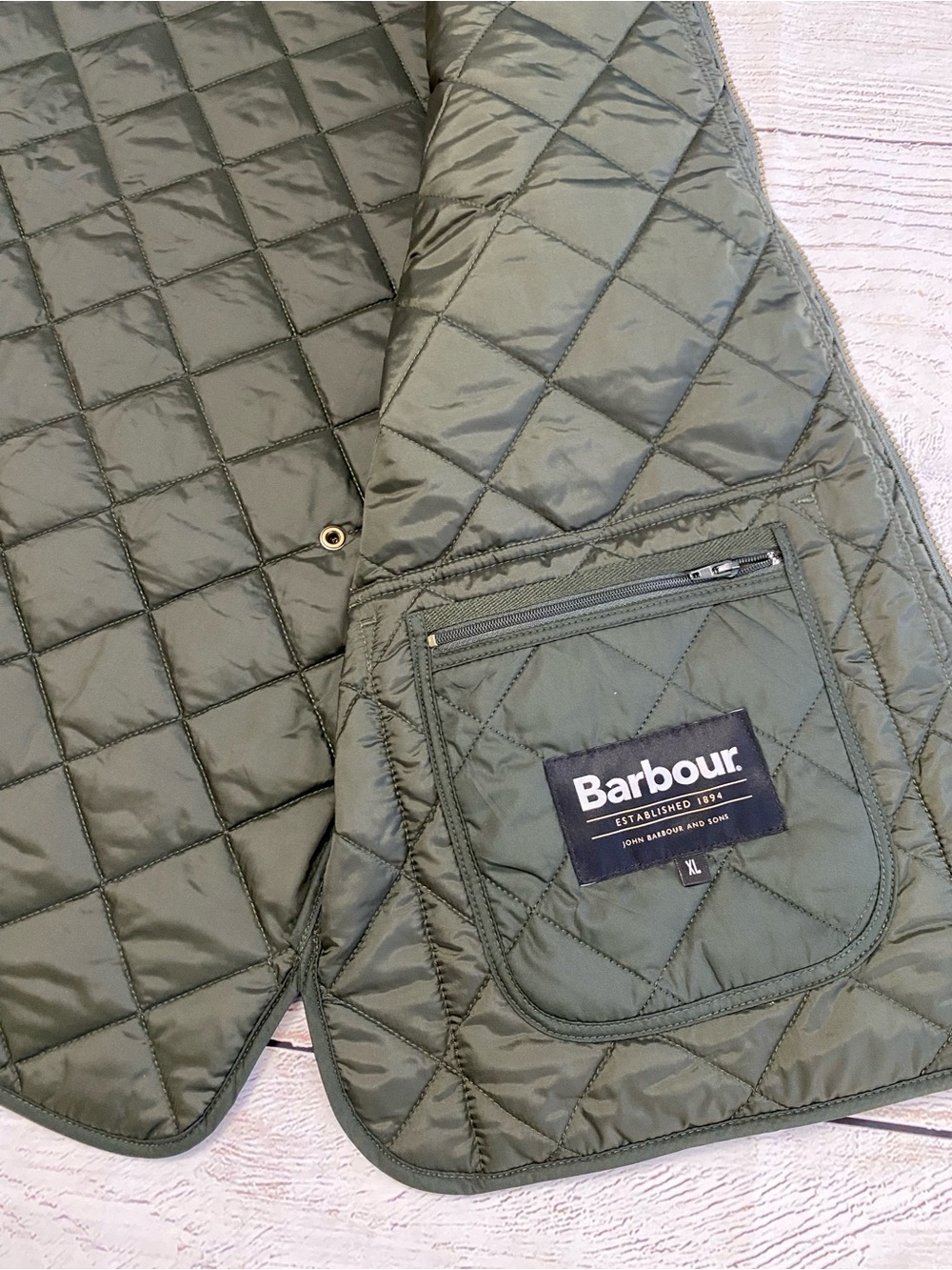 Barbour Lowerdale Quilted Gilet Vest Sage Green XL - Picture 12 of 16